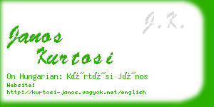 janos kurtosi business card